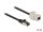 Delock Kábel RJ45 apa - Keystone modul RJ45 anya Cat.6A, 3 m hosszú, fekete