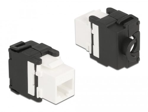 Delock Eszközmentes, 180 -os Keystone modul RJ45 anya - LSA Cat.6A