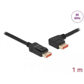   Delock DisplayPort kábel egyenes csatlakozódugóval - balra néző csatlakozódugóval 8K 60 Hz 1 m (DL-87044)