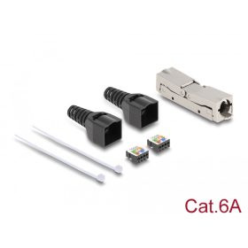   Delock RJ45 csatoló LSA-LSA húzásmentesítővel, Cat.6A szerszám nélkül (DL-87064)