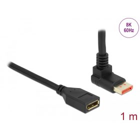   Delock DisplayPort bővítőkábel csatlakozódugóval 90  ívelt felfelé - csatlakozóhüvellyel 8K 60 Hz 1 (DL-87080)