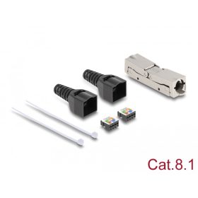   Delock RJ45 csatoló LSA-LSA húzásmentesítővel, Cat.8.1 szerszámmentes (DL-87096)