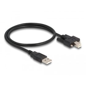   Delock Kábel USB 2.0 A-Típusú dugó - B-Típusú dugó csavarokkal ellátott 0,5 m (DL-87197)