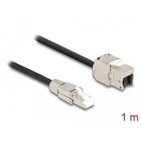   Delock Kábel RJ45 dugasz terepen szerelhető Keystone Modul RJ45 aljzathoz Cat.6A 1 m (DL-87206)