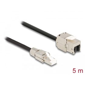   Delock Kábel RJ45 dugasz terepen szerelhető Keystone Module RJ45 aljzathoz Cat.6A 5 m (DL-87245)