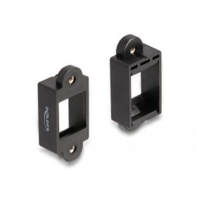   Delock Keystone tartó fekete csavaros csatlakozással szereléshez (DL-87684)