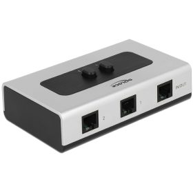   Delock 2 portos manuális, kétirányú RJ11-kapcsoló (DL-87698)