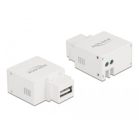   Delock 2,1 A-s, fehér, A-típusú USB töltő portos Keystone modul (DL-87791)