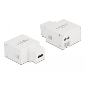   Delock 2,1 A-s, fehér, USB Type-C  töltő portos Keystone modul (DL-87792)