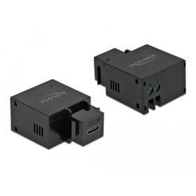   Delock 2,1 A-s, fekete, USB Type-C  töltő portos Keystone modul (DL-87793)