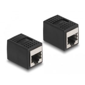   Delock Adapter RJ45 anya - RJ45 anya Cat.6A, fekete (DL-87796)