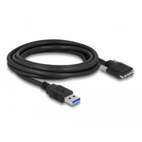   Delock Kábel USB 3.0 A-Típusú dugó - Micro-B Típusú dugó csavarokkal ellátott 2 m (DL-87800)