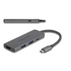   Delock USB Type-C  dokkolóállomás 8K - HDMI / USB / PD 3.0 100 W (DL-87804)