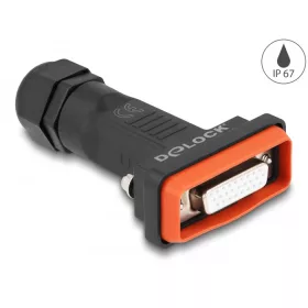   Delock D-Sub HD 26 tűs hüvely kerettel IP67 vízhatlan (DL-87809)