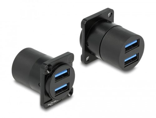 Delock D-típusú Modul USB 3.2 Gen 1 A-típusú 2 x hüvely - 2 x hüvely
