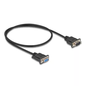   Delock D-Sub9-es, RS-232 soros kábel, anya-apa, 0,5 m (DL-87819)