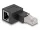 Delock RJ45 apa - RJ45 anya adapter Cat.6A 90  fokos szögben balra hajlítva (DL-87863)