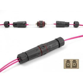   Delock optikai szálas kábel csatlakozó LC duplex anya LC duplex anya OM1/OM2 vízálló (DL-87877)
