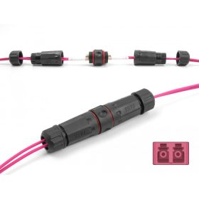   Delock optikai szálas kábel csatlakozó LC duplex anya LC duplex anya OM4 vízálló (DL-87879)