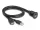 Delock HDMI-A kábel apa és A-típusú USB 2.0 apa - HDMI-A anya és A-típusú USB 2.0 anya 1m (DL-87880)