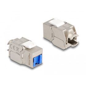   Delock Keystone Modul RJ45 anya - LSA Cat.6A eszköz nélkül használható kék por elleni fedővel (DL-87898)