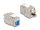 Delock Keystone Modul RJ45 anya - LSA Cat.6A eszköz nélkül használható kék por elleni fedővel (DL-87898)