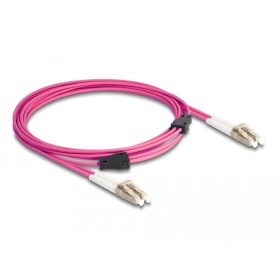   Delock Optikai kábel fém megerősítéssel LC Duplex - LC Duplex Multi-mód OM4 2 m (DL-87914)