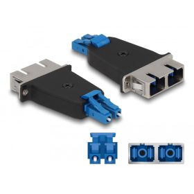   Delock Optikai szál hibrid párosító LC Duplex apa - SC Duplex anya kék (DL-87947)