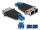 Delock Optikai szál hibrid párosító LC Duplex apa - SC Duplex anya kék
