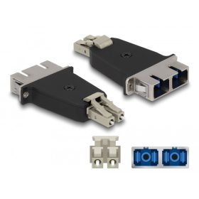   Delock Optikai szál hibrid párosító LC Duplex apa - SC Duplex anya bézs (DL-87948)