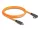 Delock USB 5 Gbps kábel USB Type-C  apa - USB Type-C  apa 90 -ban hajlított kötött felvételre 1 m narancs színű (DL-87961)