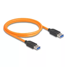   Delock USB 5 Gbps kábel A-típusú USB apa - A-típusú USB apa kötött felvételre 1 m narancs színű (DL-87962)
