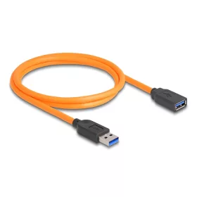   Delock USB 5 Gbps kábel A-típusú USB apa - A-hüvely USB apa kötött felvételre 1 m narancs színű (DL-87963)