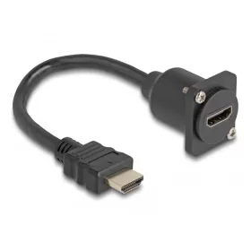   Delock D-típusú HDMI kábel apa   anya fekete 20 cm (DL-87966)