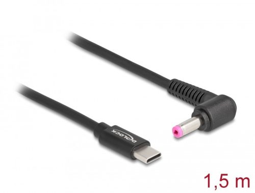 Delock Laptop töltőkábel USB Type-C  apa - HP 4,8 x 1,7 mm apa