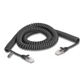   Delock RJ45 tekercselt kábel apa - apa Cat.5e 3 m, fekete (DL-87994)