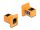 Delock D-típusú Modul RJ45 anya   anya 90 fokban hajlított narancssárga (DL-87997)