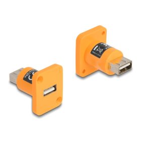   Delock D-típusú Modul A-típusú USB 2.0 csatlakozós anya   anya narancssárga (DL-87999)