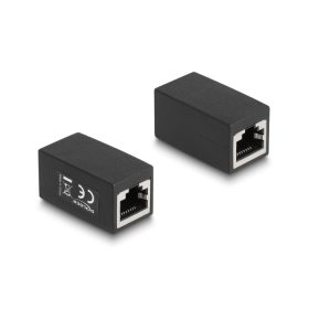   Delock Adapter RJ45 anya - RJ45 anya Cat.6, fekete (DL-88003)