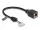 Delock Kábel RJ45 anya   tűfej anya 2,00 mm 8 tűs 23 cm Cat.5e, fekete (DL-88006)