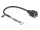 Delock Kábel RJ45 anya   tűfej anya 1,25 mm 4 tűs és tűfej anya 1,25 mm 6 tűs Cat.5e, 30 cm, fekete (DL-88007)