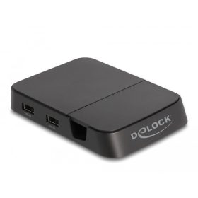   Delock 4K okostelefon dokkoló állomás beépített tartóval - HDMI / USB / Hub / SD / Micro-SD Android és Windows eszközökhöz (DL-88018)
