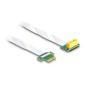   Delock PCI Expressz riser kártya x1 apa - x1 szlot 90 -os szögben FPC kábellel 15 cm hosszú (DL-88021)