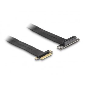   Delock PCI Expressz riser kártya x4 apa - x4 szlot 90 -os szögben kábellel 60 cm hosszú (DL-88026)