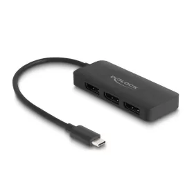   Delock Elosztó USB Type-C  csatlakozóval (DP alternatív mód támogatás)   3 db. DisplayPort MST 4K 60 Hz (DL-88041)