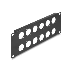   Delock 10  D-típusú patch panel 12 portos 2U fekete (DL-88054)
