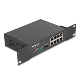   Delock 10" Gigabit Ethernet-kapcsoló, 8 port + 1 SFP (DL-88064)