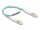 Delock Üvegszálas optikai kábel LC Duplex - LC Duplex egyszerű többszörös, OM3 hajlított, 0,5 m (DL-88078)