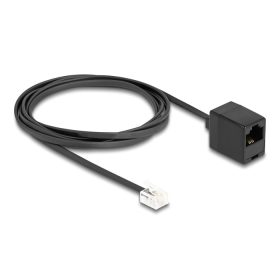  Delock Telefonkábel RJ11 apa - RJ45 anya, fekete, 2 m (DL-88093)