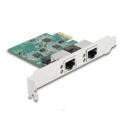   Delock PCI Express x1 kártya - 2 x RJ45 2,5 Gigabit LAN (DL-88101)